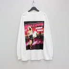 HOLLYWOOD CHAINSAW HOOKERS | CREW NECK LONG SLEEVE T-SHIRT -TYPE 1- #WHITE [HCH-WM-LT01]