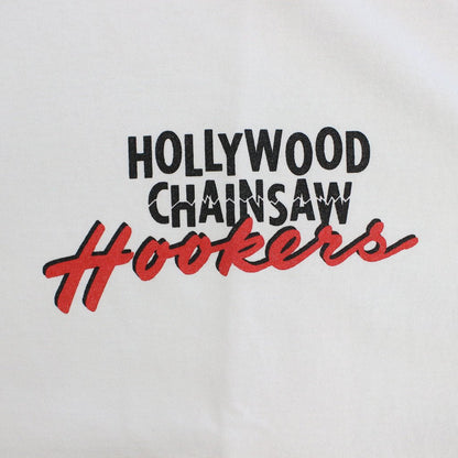 HOLLYWOOD CHAINSAW HOOKERS | CREW NECK LONG SLEEVE T-SHIRT -TYPE 1- #WHITE [HCH-WM-LT01]