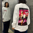 HOLLYWOOD CHAINSAW HOOKERS | CREW NECK LONG SLEEVE T-SHIRT -TYPE 1- #WHITE [HCH-WM-LT01]