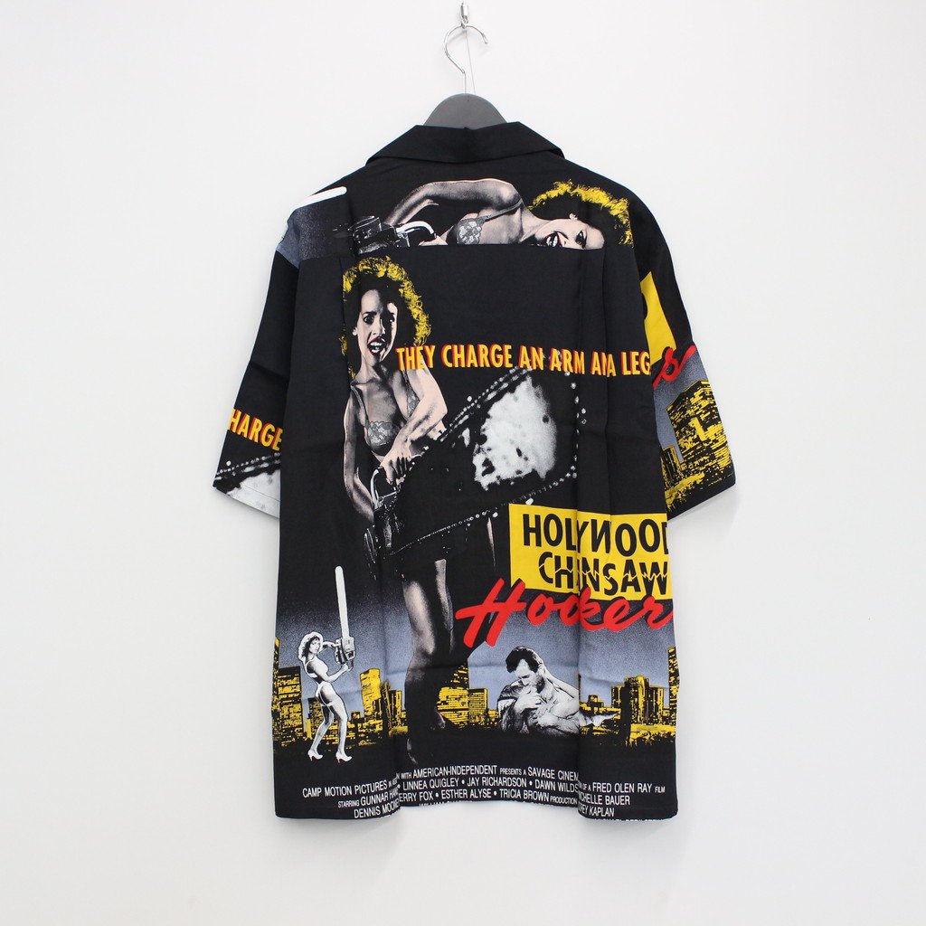 HOLLYWOOD CHAINSAW HOOKERS | S/S HAWAIIAN SHIRT -TYPE 2- #BLACK [HCH-WM-HI02]
