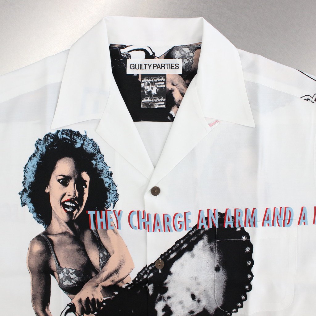 HOLLYWOOD CHAINSAW HOOKERS | S/S HAWAIIAN SHIRT -TYPE 2- #WHITE