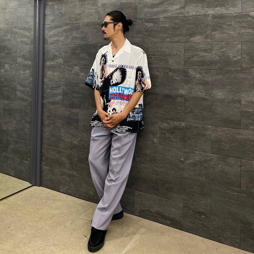 HOLLYWOOD CHAINSAW HOOKERS | S/S HAWAIIAN SHIRT -TYPE 2- #WHITE [HCH-WM-HI02]