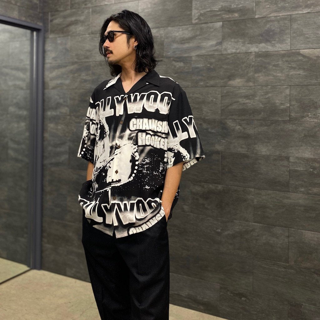 HOLLYWOOD CHAINSAW HOOKERS | S/S HAWAIIAN SHIRT -TYPE 1- #MONO [HCH-WM-HI01]