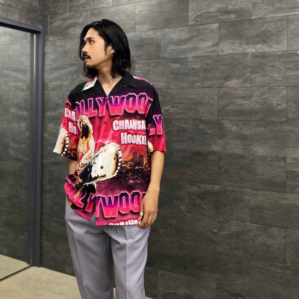 好萊塢電鋸掛鉤 | 短袖夏威夷襯衫 - 類型 1- #COLOR [HCH-WM-HI01]