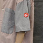 COTTON LPOC SHORT SLEEVE OPEN SHIRT #PINK [CES23SH11]