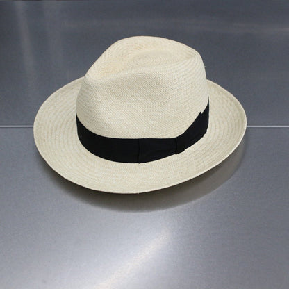 PANAMA HAT-02-BASQUIAT-NATURE-CUENCA-G3 #BLACK GROSGRAIN [HAT-02-BASQUIAT]