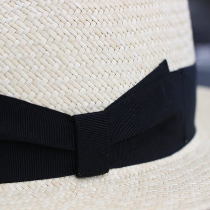 PANAMA HAT-02-BASQUIAT-NATURE-CUENCA-G3 #BLACK GROSGRAIN [HAT-02-BASQUIAT]