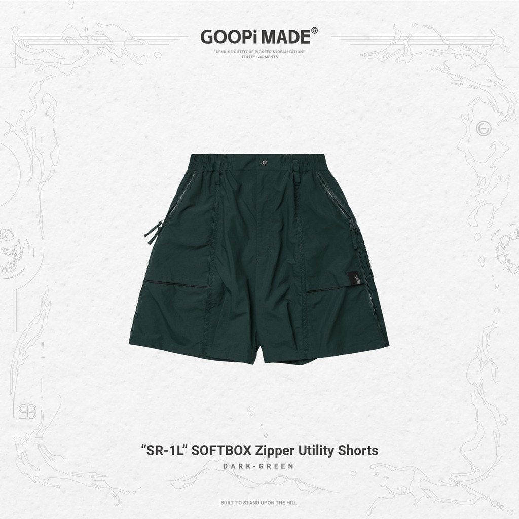 SR-1L」 SOFTBOX Zipper Utility Shorts #DARK-GREEN [GOOPI-23SS-MAY-01] _  GOOPiMADE | グーピーメイド – cocorozashi