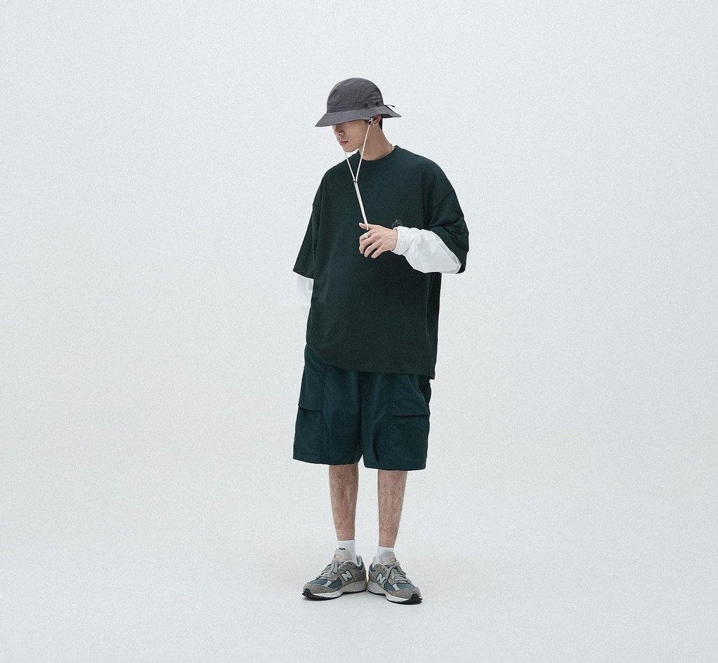 SR-1L」 SOFTBOX Zipper Utility Shorts #DARK-GREEN [GOOPI-23SS-MAY