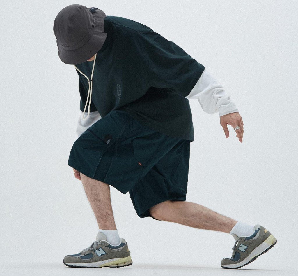 "SR-1L" SOFTBOX 拉鍊實用短褲 #DARK-GREEN [GOOPI-23SS-MAY-01]