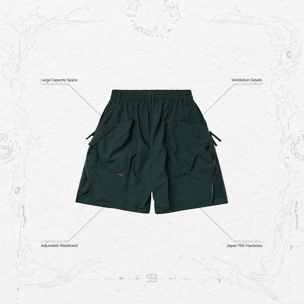 "SR-1L" SOFTBOX 拉鍊實用短褲 #DARK-GREEN [GOOPI-23SS-MAY-01]