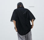 「GNV-17」SOFTBOX 拋物線大襯衫 #BLACK [GOOPI-23SS-MAY-03]