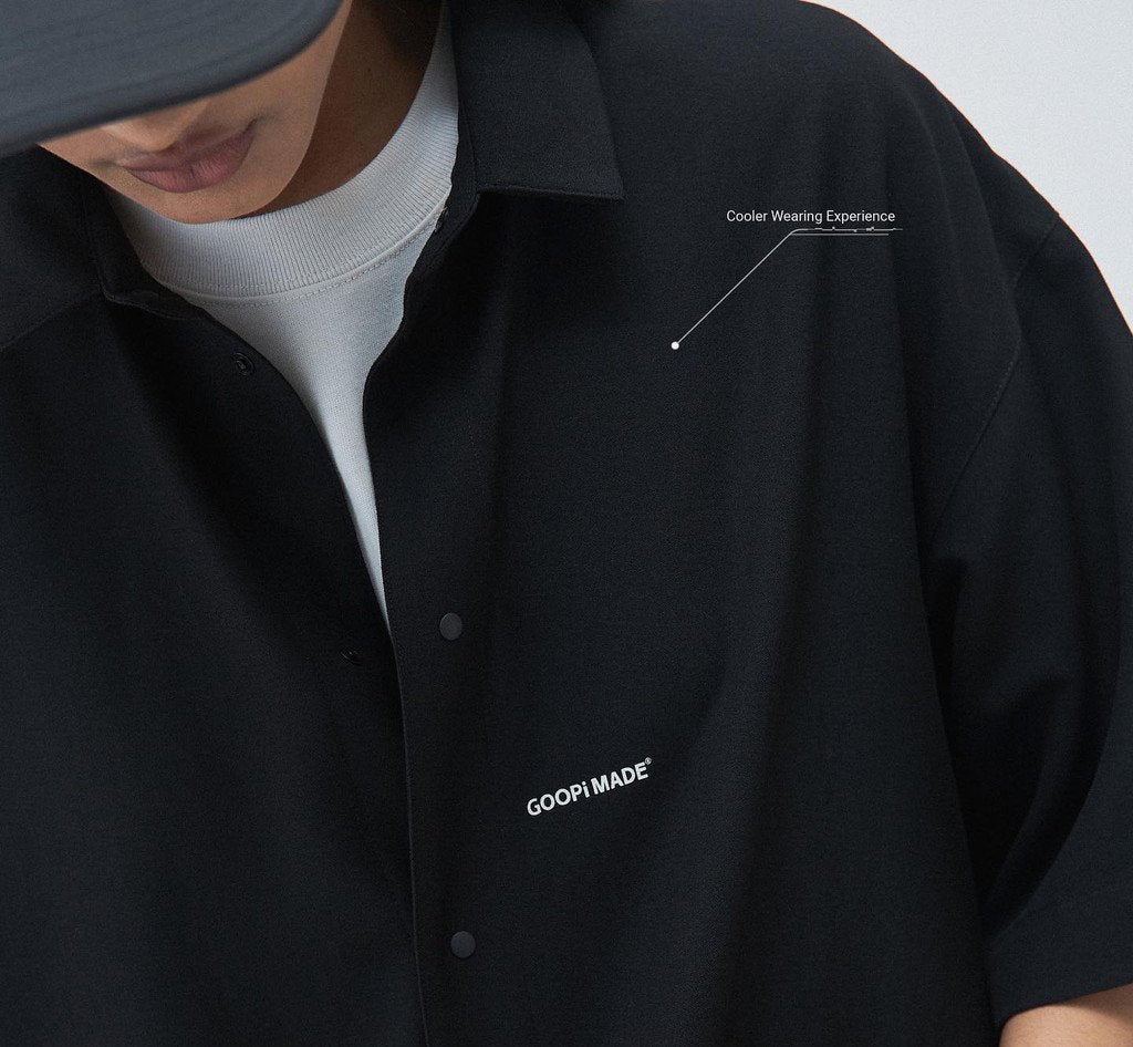 「GNV-17」SOFTBOX 拋物線大襯衫 #BLACK [GOOPI-23SS-MAY-03]