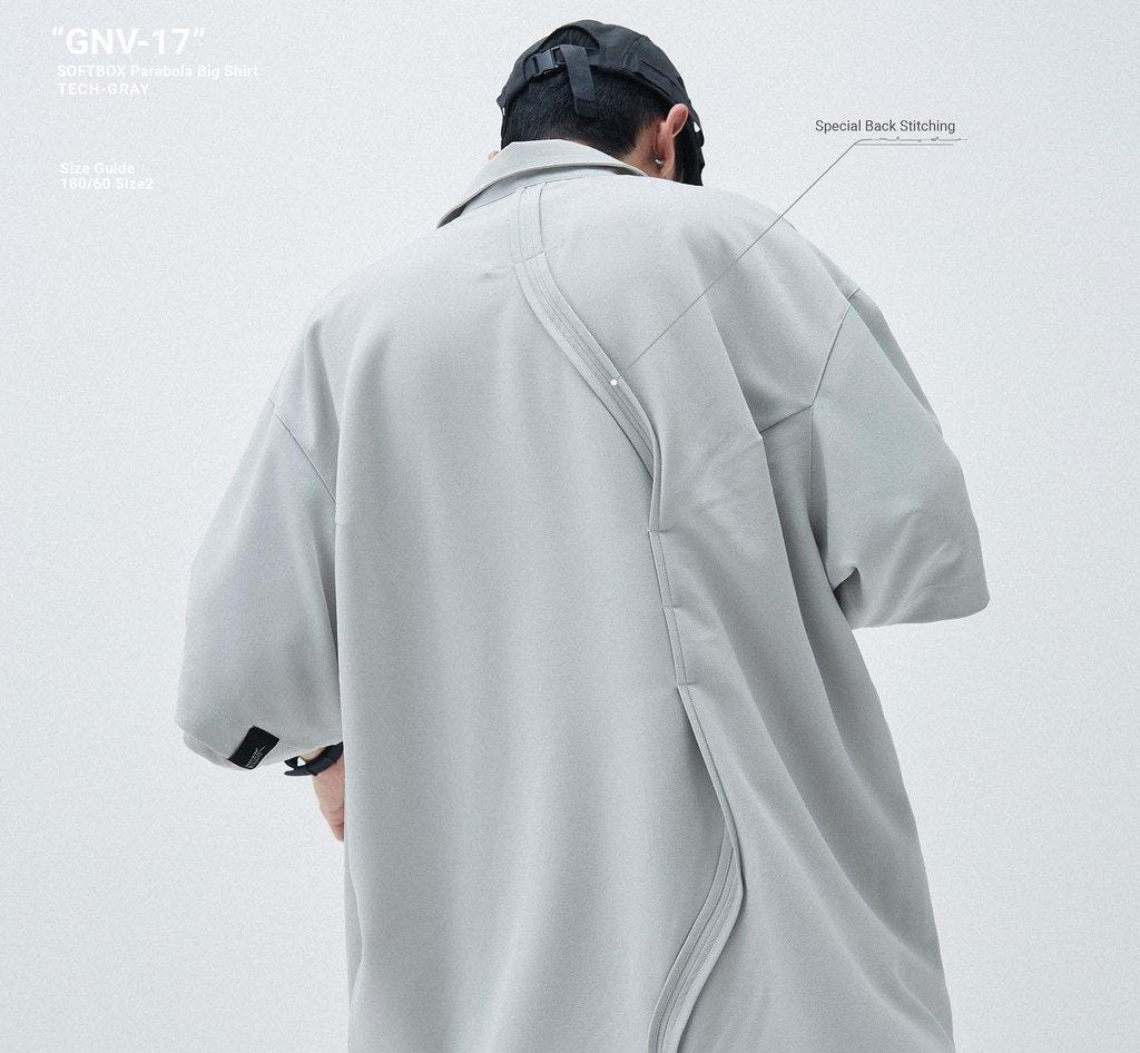 「GNV-17」SOFTBOX 拋物線大襯衫 #TECH-GRAY [GOOPI-23SS-MAY-03]