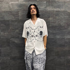 WOLF'S HEAD | S/S HAWAIIAN SHIRT -TYPE 4- #WHITE/GRAY [WOLFSHEAD-WM-HI10]