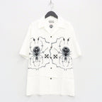 WOLF'S HEAD | S/S HAWAIIAN SHIRT -TYPE 4- #WHITE/GRAY [WOLFSHEAD-WM-HI10]