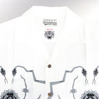 WOLF'S HEAD | S/S HAWAIIAN SHIRT -TYPE 4- #WHITE/GRAY [WOLFSHEAD-WM-HI10]