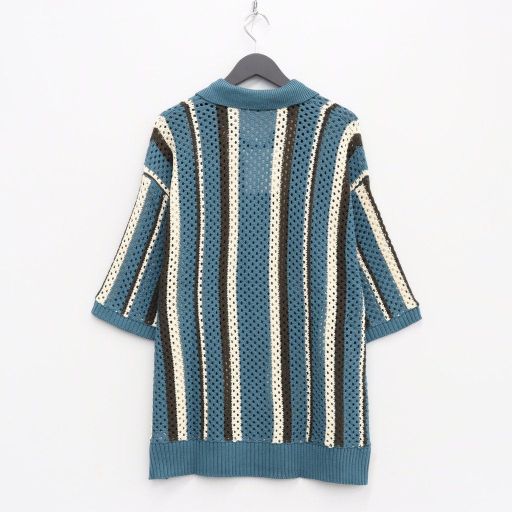 STRIPE KINT S/S SUMMER CARDIGAN #GREEN [23AW-FS-SPOT-01/FS1344] _