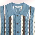 STRIPE KINT S/S SUMMER CARDIGAN #GREEN [23AW-FS-SPOT-01/FS1344]