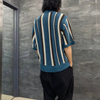 STRIPE KINT S/S SUMMER CARDIGAN #GREEN [23AW-FS-SPOT-01/FS1344]