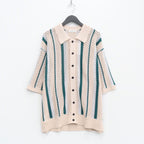 STRIPE KINT S/S SUMMER CARDIGAN #PINK [23AW-FS-SPOT-01/FS1344]