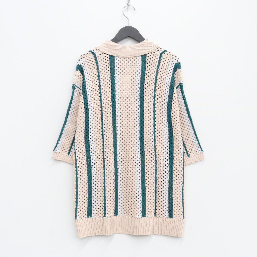 STRIPE KINT S/S SUMMER CARDIGAN #PINK [23AW-FS-SPOT-01/FS1344]