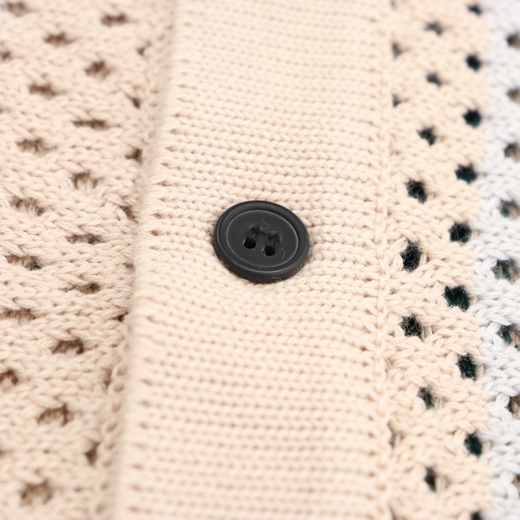 STRIPE KINT S/S SUMMER CARDIGAN #PINK [23AW-FS-SPOT-01/FS1344]