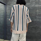 STRIPE KINT S/S SUMMER CARDIGAN #PINK [23AW-FS-SPOT-01/FS1344]
