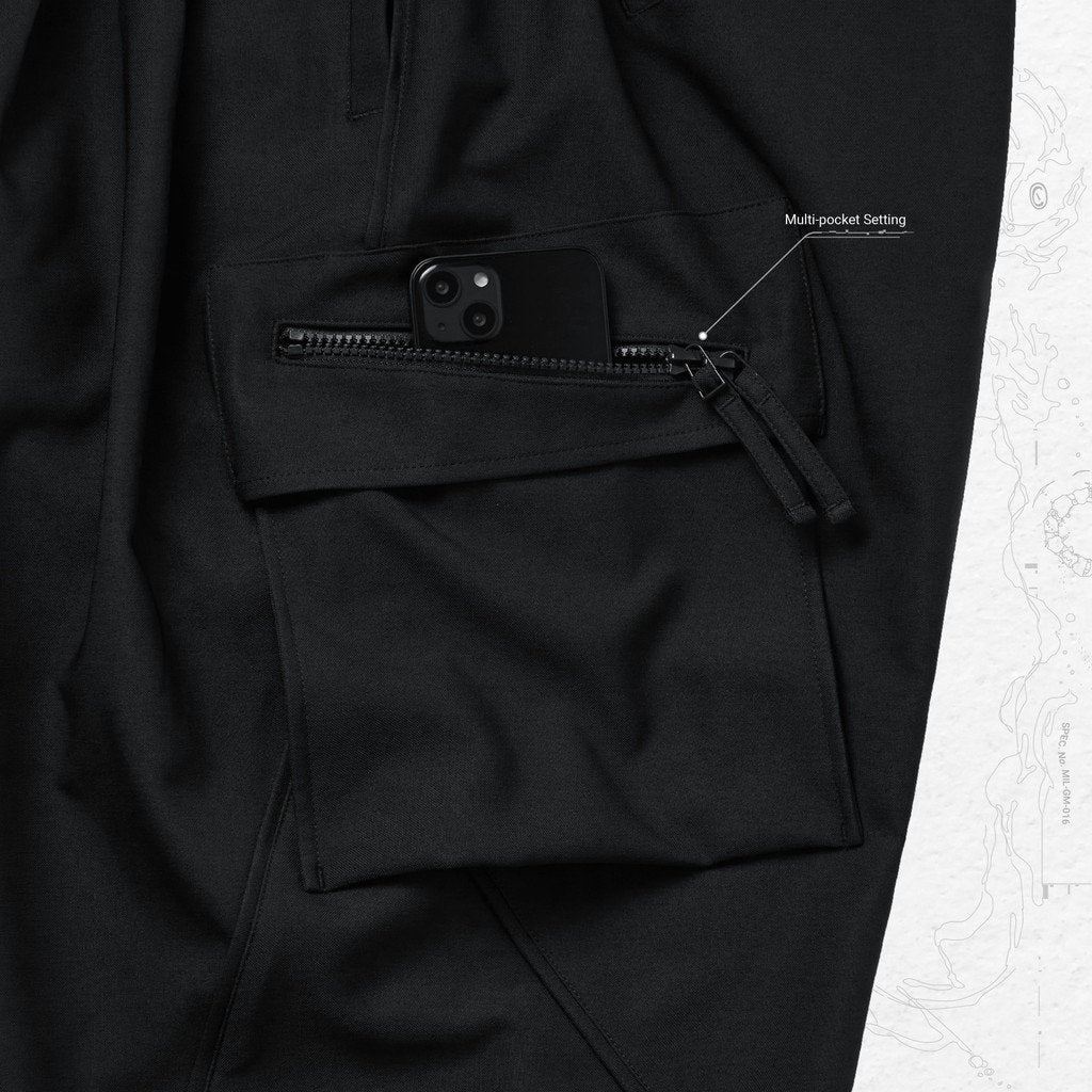 P-4S "Lightshell" 3D Torqued Pants #BLACK [GOOPI-23SS-JUN-01]