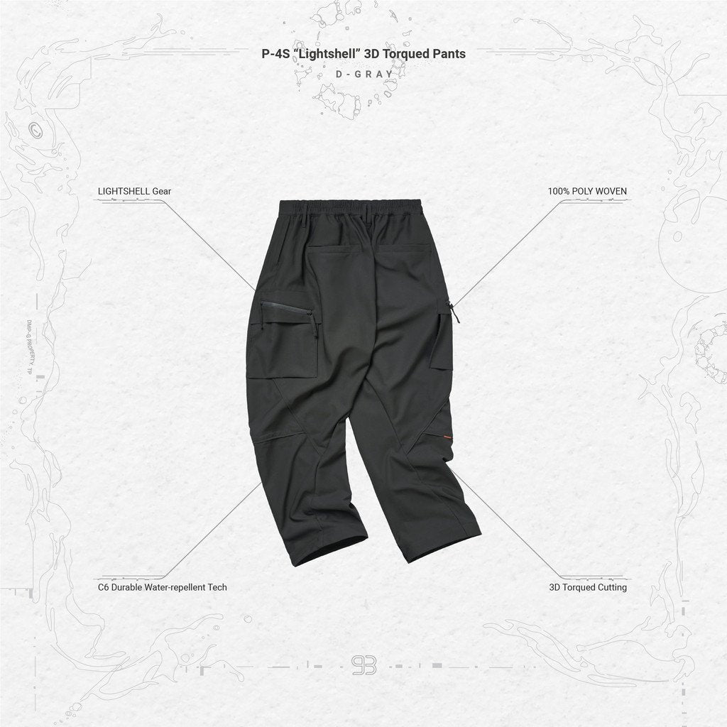 P-4S 「Lightshell」 3D Torqued Pants #D-GRAY [GOOPI-23SS-JUN-01] _