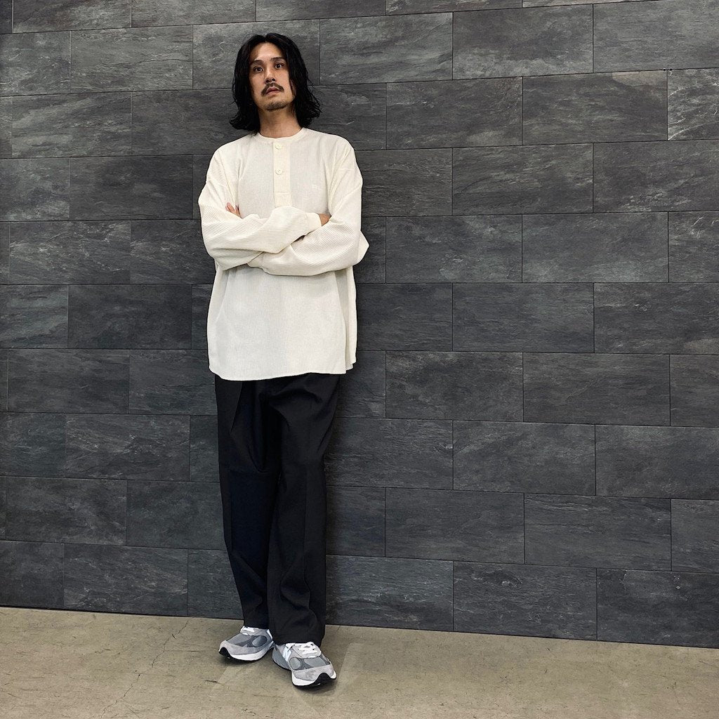 TECH THERMAL HENLEY CREW L/S #ECRU [BE-33023W]