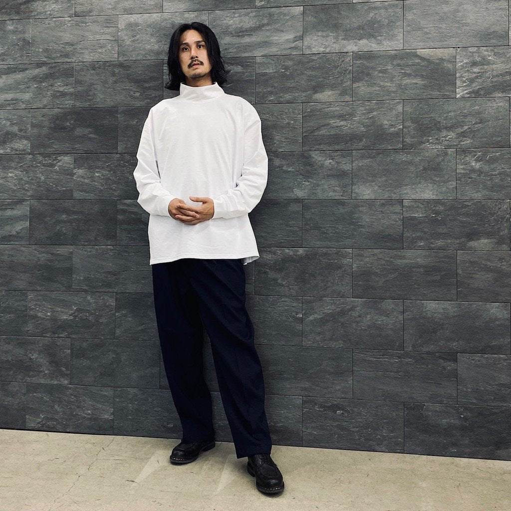 TECH TURTLE NECK TEE L/S #WHITE [BE-32023W]