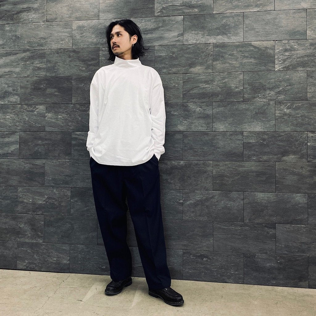 TECH TURTLE NECK TEE L/S #WHITE [BE-32023W]