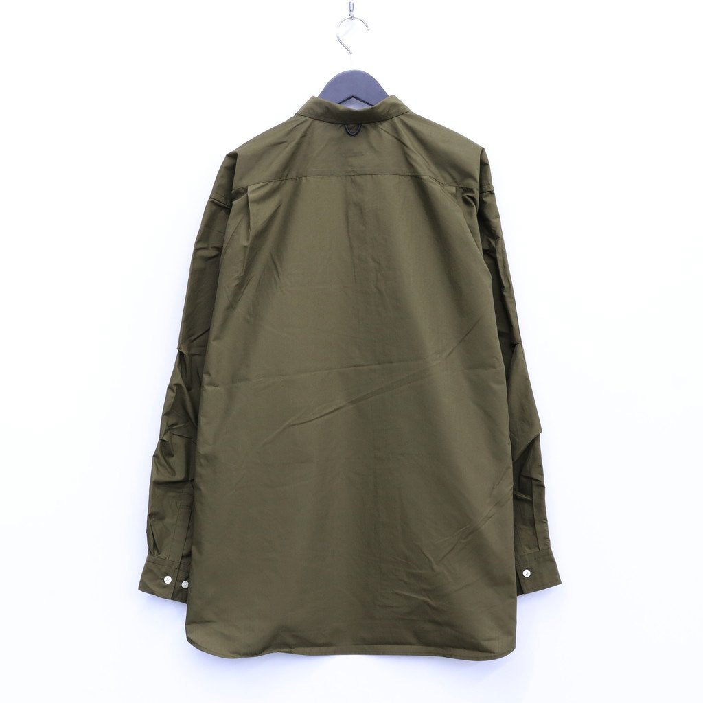 科技感常規領襯衫 L/S #MILITARY OLIVE [BE-87023W]