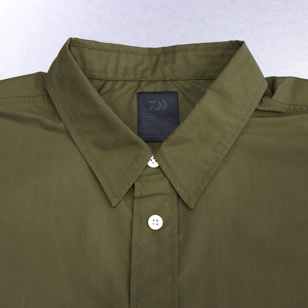 TECH REGULAR COLLAR SHIRTS L/S #MILITARY OLIVE [BE-87023W] _ DAIWA 