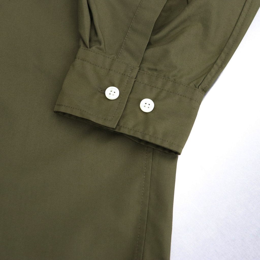 科技感常規領襯衫 L/S #MILITARY OLIVE [BE-87023W]
