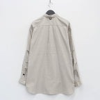 長袖條紋科技扣衫 #MILITARY OLIVE [BE-84023W]