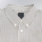 長袖條紋科技扣衫 #MILITARY OLIVE [BE-84023W]