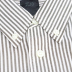 長袖條紋科技扣衫 #MILITARY OLIVE [BE-84023W]