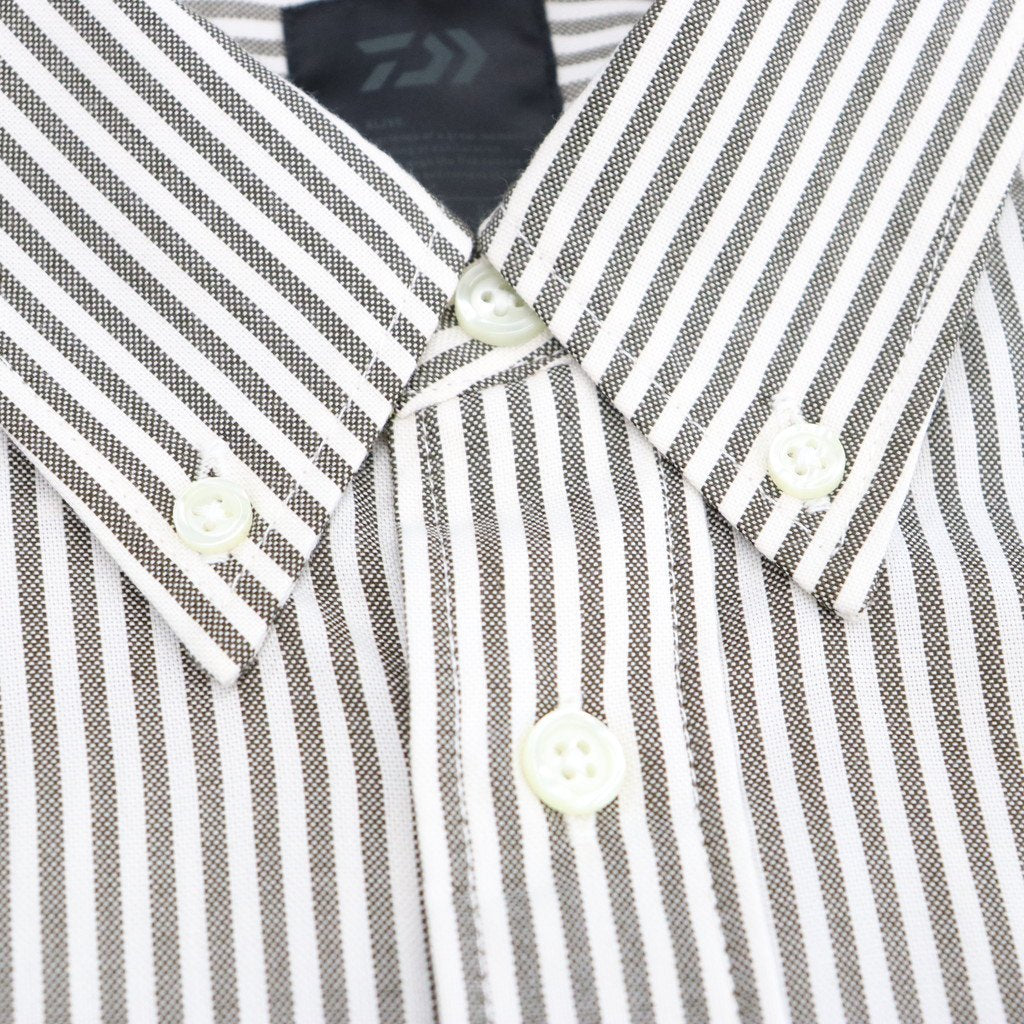 長袖條紋科技扣衫 #MILITARY OLIVE [BE-84023W]