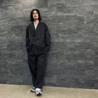 長袖條紋科技扣衫 #MILITARY OLIVE [BE-84023W]