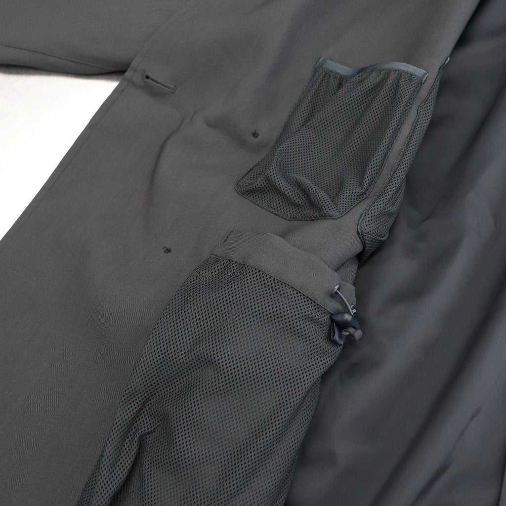 TECH DOUBLE-BREASTED JACKET MOD #CHARCOAL [BJ-57023W]