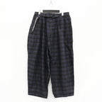 FURROW BALLOON PANTS #BLUE PLAID [SU23-B02]