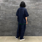 FURROW BALLOON PANTS #BLUE PLAID [SU23-B02]