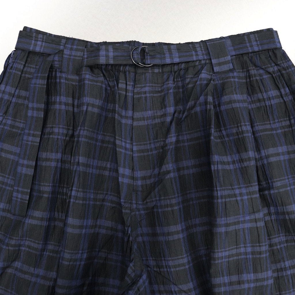 FURROW BALLOON PANTS #BLUE PLAID [SU23-B02]