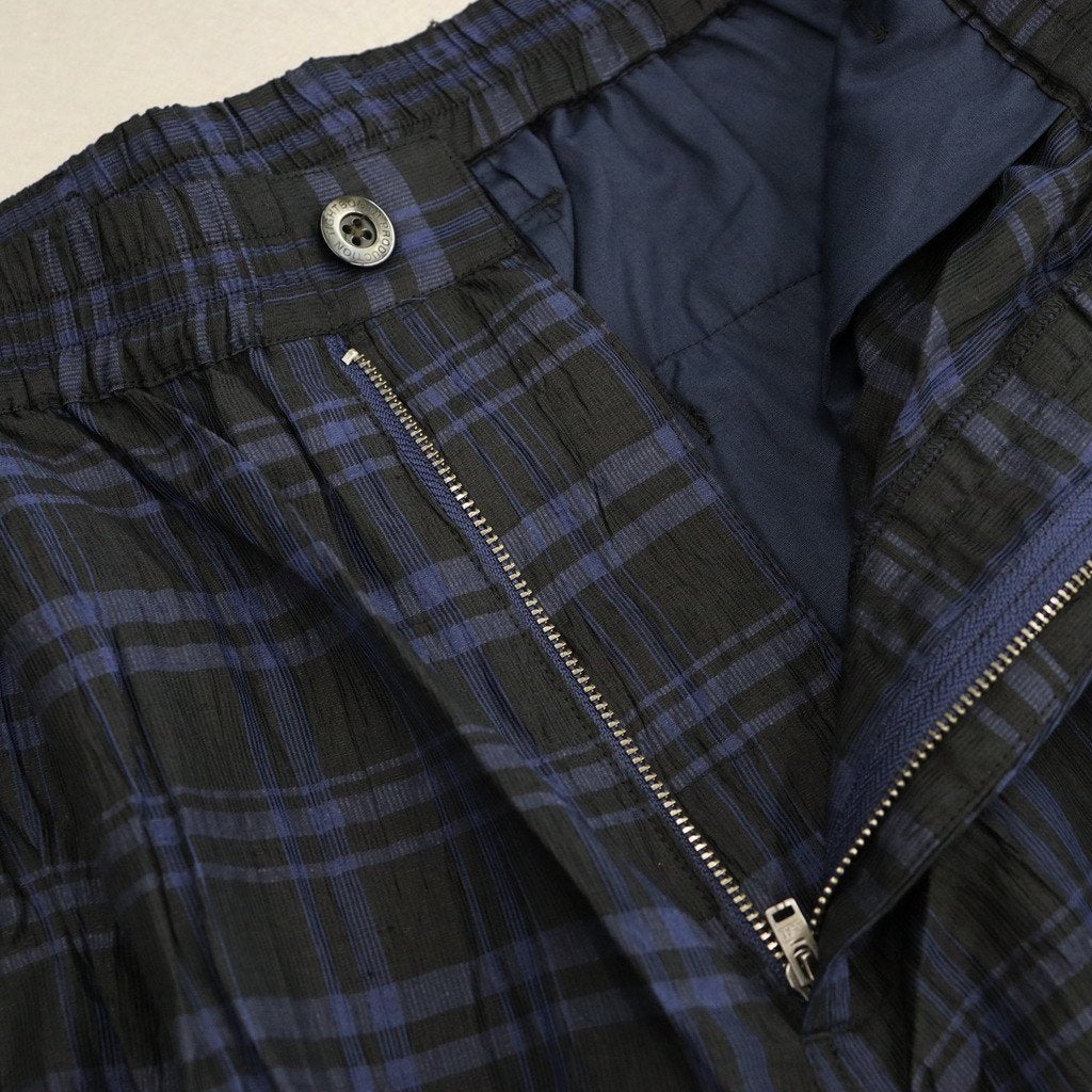 FURROW BALLOON PANTS #BLUE PLAID [SU23-B02]