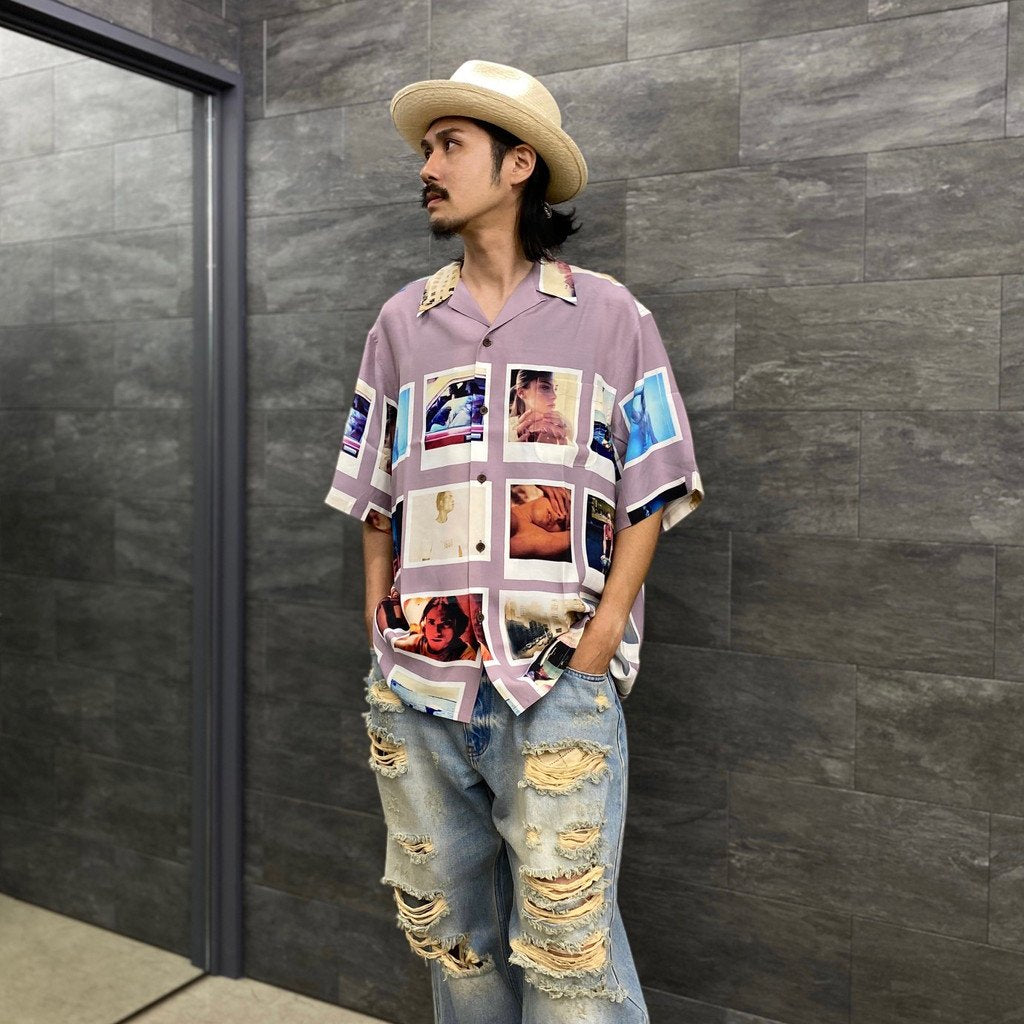 DAVIDE SORRENTI | S/S HAWAIIAN SHIRT -TYPE 1- #PURPLE  [DAVIDESORRENTI-WM-HI03] _ WACKO MARIA | ワコマリア