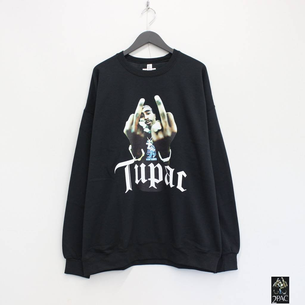 TUPAC | CREW NECK SWEAT SHIRT #BLACK [TUPAC-WM-SS04]