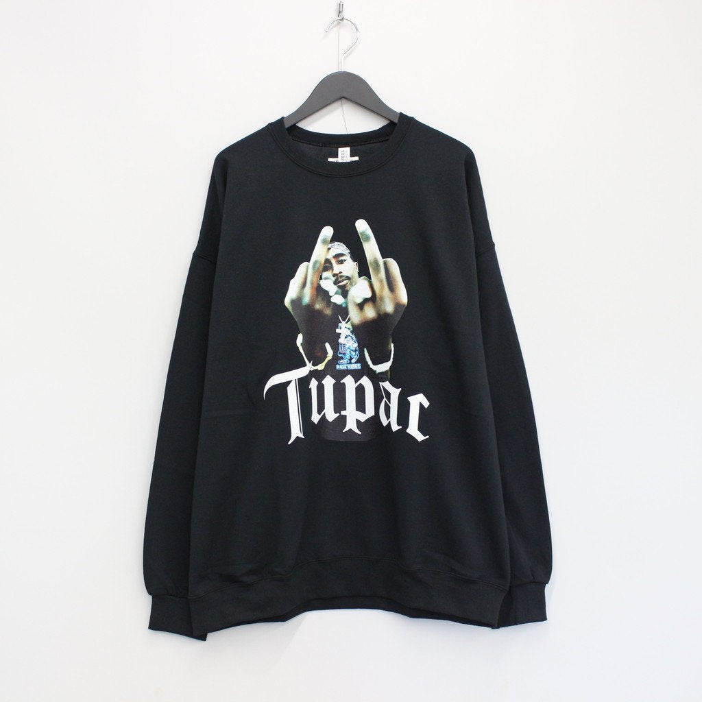 TUPAC | CREW NECK SWEAT SHIRT #BLACK [TUPAC-WM-SS04]