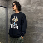 TUPAC | CREW NECK SWEAT SHIRT #BLACK [TUPAC-WM-SS04]